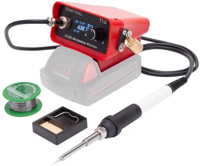 Main image of Cordless Soldering Iron Station for Milwaukee M18 18V Battery(Tool Only) | Fast Heating,Precise Heat Control(392°F-896),OLED Display,Auto Sleep,/ Conversion,Portable Soldering Iron for DIY/Repair