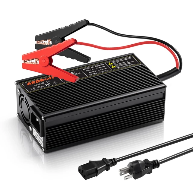 Main image of Ardroit 14.6V 10A Lithium Battery Charger, LiFePO4 Battery Charger,Smart Battery Charger Maintainer for Cars,Motocycles,Golf Carts,UAV,Fishing Boat and Deep Cycle Batteries.