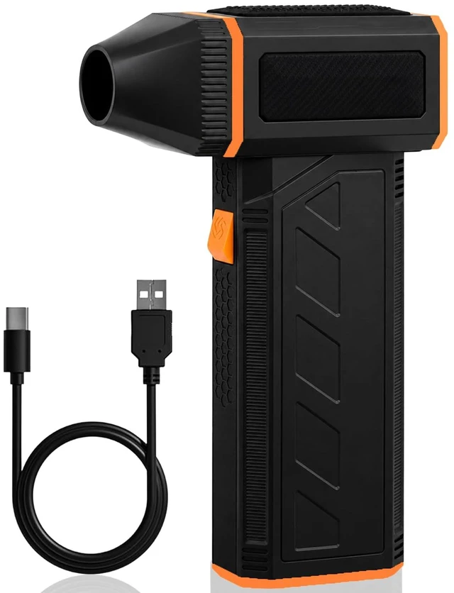 Main image of Krestwood Hub Electric Air Duster | 160,000 RPM Brushless Motor Jet Fan | Cordless Rechargeable Compressed Air Blower for PC, Keyboard, and Car Detailing (Black)