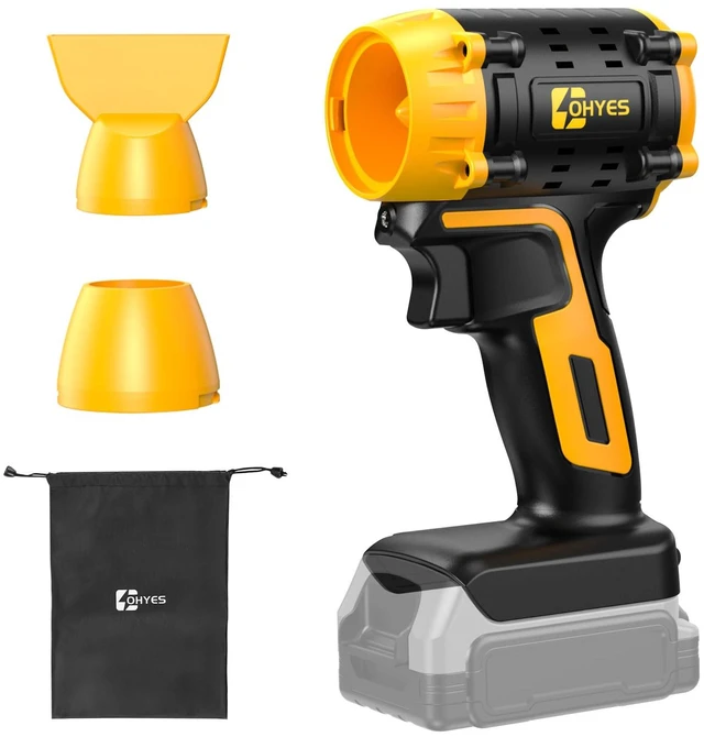 Main image of ohyes Air Duster Fit for DeWALT 20v Max Battery | 380W Brushless High-Speed Motor 100,000RPM Battery Variable Speed Turbo Jet Fan for Jobsite Workshop(Battery not Included)