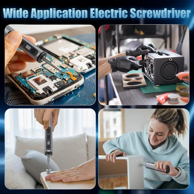 Alt view image 5 of 7 - AM ARROWMAX Mini Electric Screwdriver & Electric Drill, 2 in 1 Tool Set, Drilling Adapter, 600RPM, Precision Screwdriver, 70 Bit, 5 Torque Settings, Power Screwdriver for Phones Watch Laptops