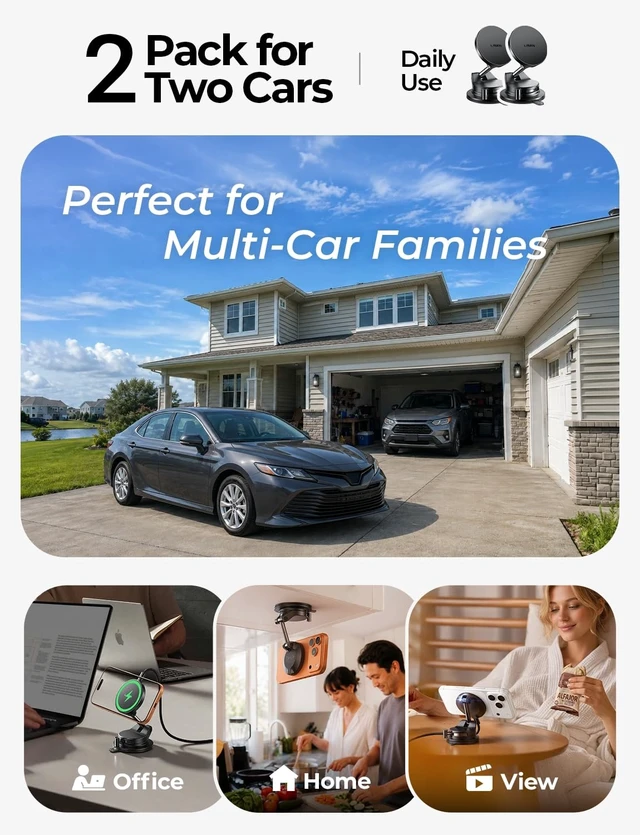 Alt view image 2 of 7 - LISEN 15W Magsafe Car Mount Charger for iPhone 18 Pro Max, Magnetic Wireless Car Charger, Phone Mount, Magnetic Phone Holder for Carfor iPhone 18 Pro Max 17 16 15 14 13 12 Samsung Pixel