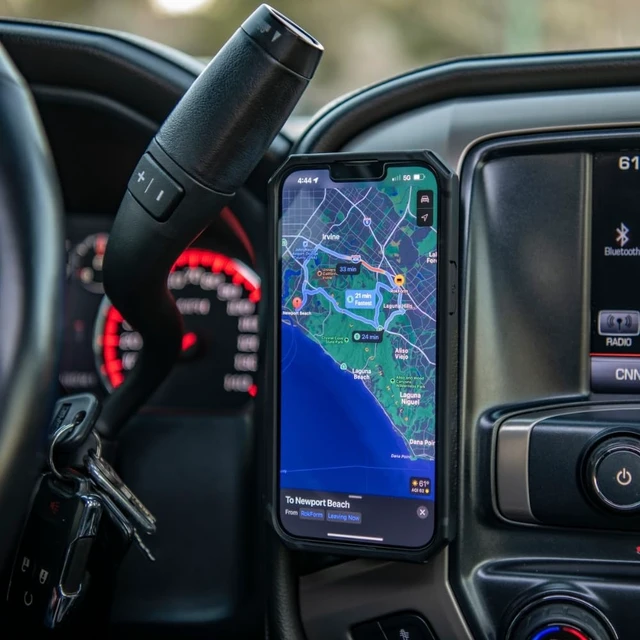 Alt view image 5 of 7 - Rokform Dual Magnet Vent Phone Mount, Super Grip Clip (Black) | Compatible with Mag Safe Cases, Magnetic, Aluminum & Silicone, Fits Most Air Vent Slats