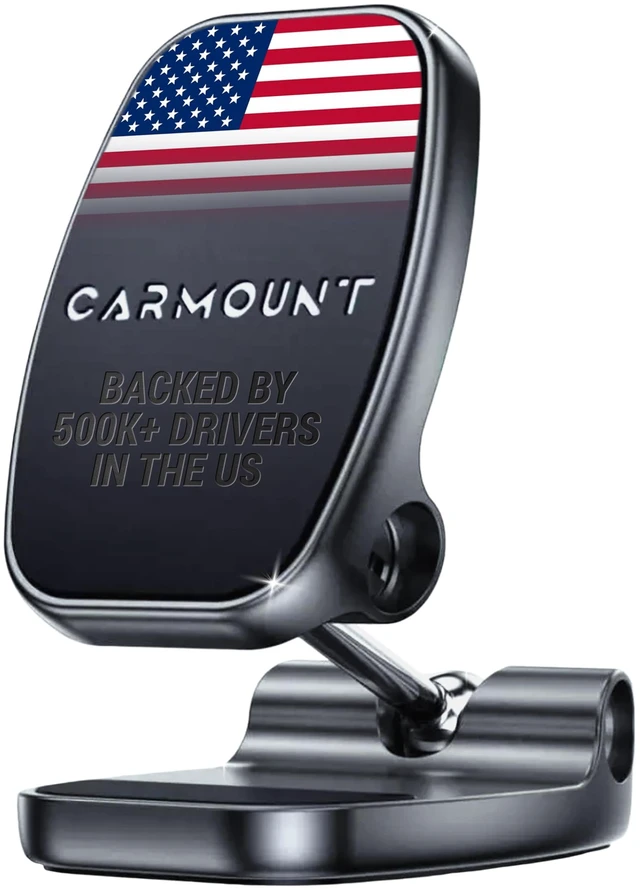 Main image of CARMOUNT F2 Adjustable Car Mount | 2.0 Magnetic Phone Mount, Dashboard Phone Holder for Car, 6X N52 Magnets, 360° Rotation & Tilt, Universal Dash Mount for All Cell Phones