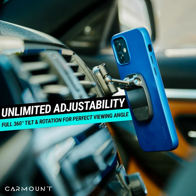 Alt view image 7 of 7 - CARMOUNT F2 Adjustable Car Mount | 2.0 Magnetic Phone Mount, Dashboard Phone Holder for Car, 6X N52 Magnets, 360° Rotation & Tilt, Universal Dash Mount for All Cell Phones
