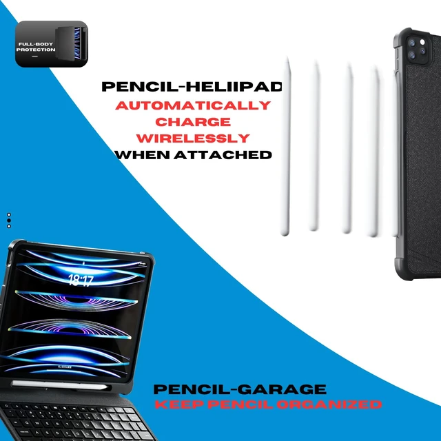 Alt view image 7 of 7 - iPad Pro 12.9 Case with Keyboard: for (6th-3rd), iPad Air 13 Inch M4/M3/M2 | Full Protection Wireless Keyboard, Backlit Keys, Pencil Holder, Magnetic Detachable iPad Pro 12.9 Keyboard 6th 5th 4th 3rd