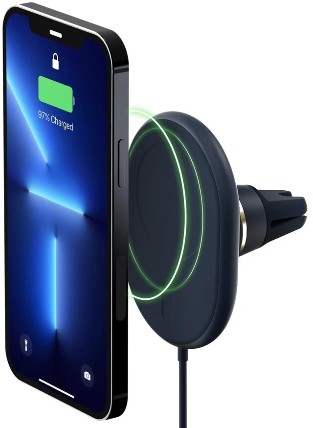 Main image of iOttie Velox Magnetic Wireless Charging Air Vent Car Phone Mount. Compatible with MagSafe iPhones including iPhone 12/13/14/15/16/17 Series (Car Charger Included)