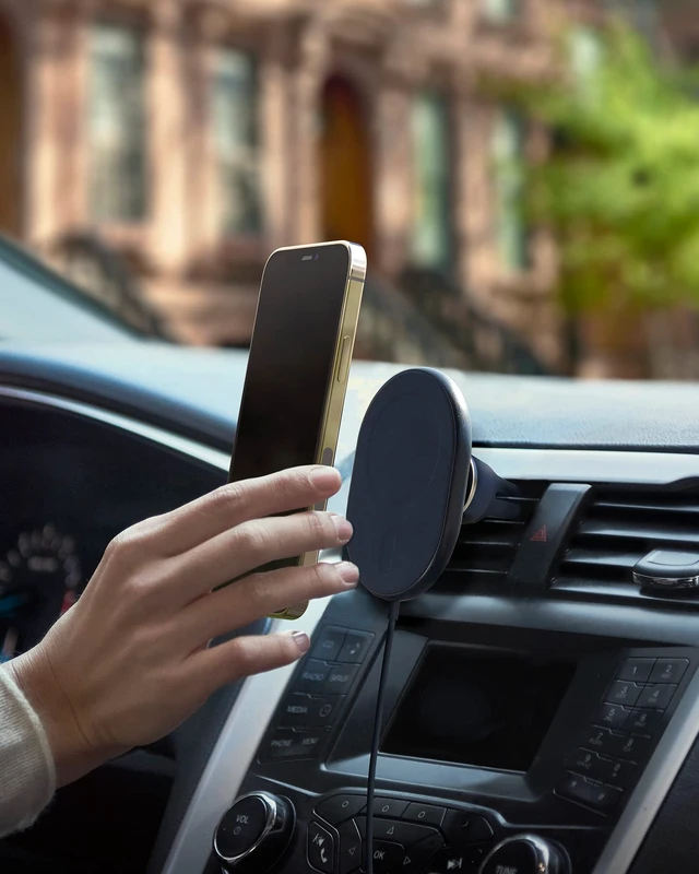 Alt view image 7 of 7 - iOttie Velox Magnetic Wireless Charging Air Vent Car Phone Mount. Compatible with MagSafe iPhones including iPhone 12/13/14/15/16/17 Series (Car Charger Included)
