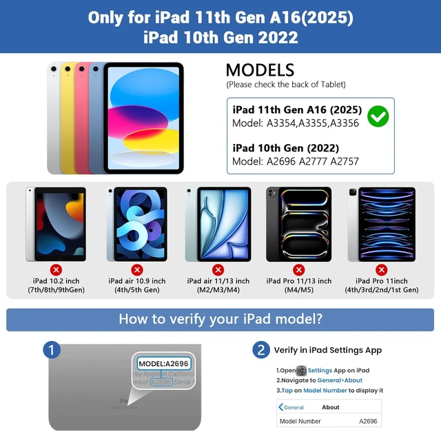 Alt view image 2 of 7 - Large Touchpad Keyboard Case for iPad A16 11th/10.9 10th Gen, 360° Rotating | Multi-Touch Trackpad, 7-Color Backlight Keyboard Case for iPad A16 11 (2025) & 10th Gen 10.9(2022) with Pencil Holder