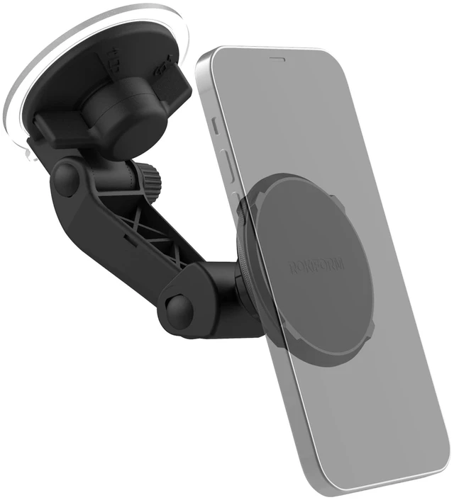 Main image of ROKFORM - Adjustable Magnetic Windshield Phone Holder, Compatible with MagSafe Phone Cases and Cases, Strong Suction Cup, 210° Tilt, 360° Rotation