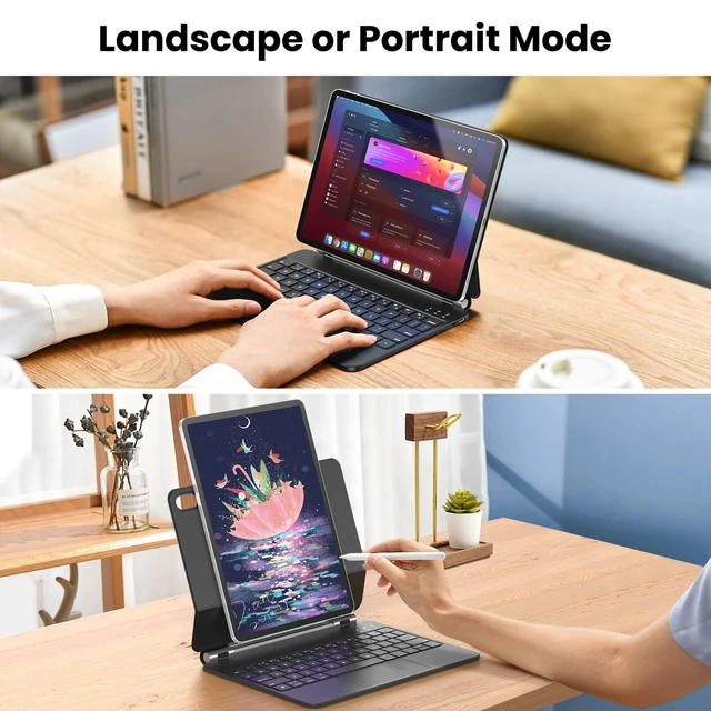 Alt view image 5 of 6 - MBODMI Keyboard Case for iPad 11th (A16,2025) & 10th Generation (2022) | Magnetic Case for iPad 10.9 inch 10th / 11 inch 11th Gen. Magic keyboard Backlits, Floating Cantilever Stand