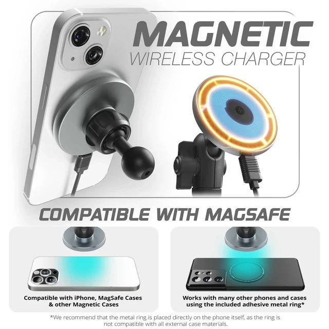 Alt view image 5 of 6 - Tackform 20 Series High Strength Magnetic Wireless Charging Phone Holder with 20mm Ball - Compatible with MagSafe and Bulletpoint | NOT for Use with 1" / 25.4mm / B Sized Systems