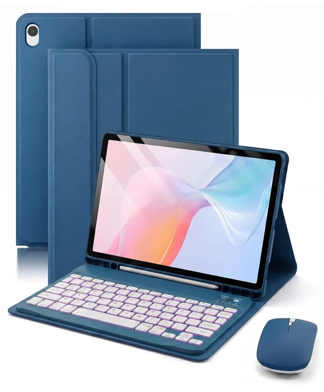 Main image of Case Keyboard for iPad 9th / 8th / 7th Generation & Air 3rd Gen & Pro 10.5 | 10.2-10.5 Inch Cover for 9th/8th/7th Gen, Air 3rd/ Pro 10.5", 7 color Backlit, Built in Pencil Holder with Mouse Blue