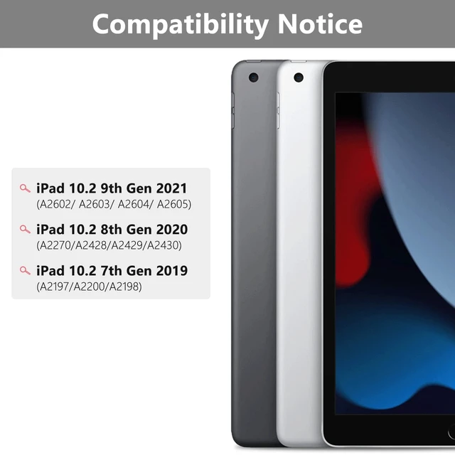 Alt view image 7 of 7 - TQQ Touch for iPad 9th Generation Case with Keyboard (10.2", 2021) | Multi-Touch Trackpad, 360° Rotatable Keyboard case for iPad 8th Gen (2020), 7th Gen (2019), with Pencil Holder (Gray)