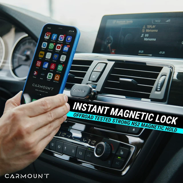 Alt view image 5 of 7 - CARMOUNT F1 Dashboard Car Mount (2-Pack) | Magnetic Phone Holder for Car, Ultra Strong 8X N52 Magnets, 360° Rotation, Universal Dash Mount for All Phones and Tablets | Car Mount Magnet for iPad