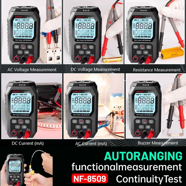 Alt view image 3 of 7 - Network Cable Tester with Multimeter, RJ45 CAT5/6 Ethernet Cable Tester, POE, Anti-Jamming TDR, Cable Toner
