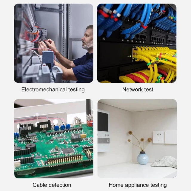 Alt view image 6 of 7 - Network Cable Tester with Multimeter, RJ45 CAT5/6 Ethernet Cable Tester, POE, Anti-Jamming TDR, Cable Toner