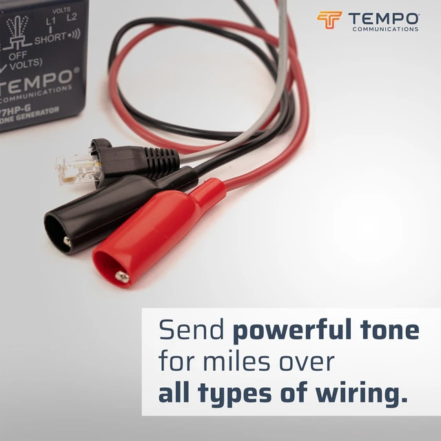 Alt view image 2 of 7 - TEMPO Communications 77HP-G Universal Tone Generator, Copper Cable Wire Tracer, Wire Toner, Professional Grade