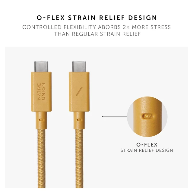 Alt view image 4 of 7 - Native Union Anchor Cable 240W 10ft Reinforced Braided USB-C to USB-C Power Delivery 3.1 Charging Cable with Weighted Knot for iPhone Duo, 18 Pro & Pro Max, MacBook Pro/Air M5 / Neo
