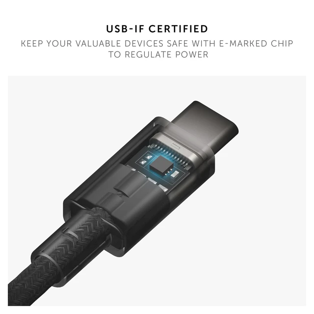Alt view image 5 of 7 - Native Union Anchor Cable 240W 10ft Reinforced Braided USB-C to USB-C Power Delivery 3.1 Charging Cable with Weighted Knot for iPhone Duo, 18 Pro & Pro Max, MacBook Pro/Air M5 / Neo