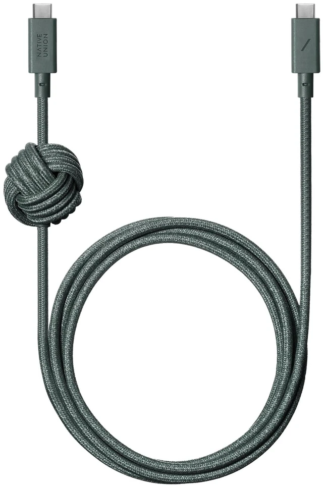 Main image of Native Union Anchor Cable 240W 10ft Reinforced Braided USB-C to USB-C Power Delivery 3.1 Charging Cable with Weighted Knot for iPhone Duo, 18 Pro & Pro Max, MacBook Pro/Air M5 / Neo