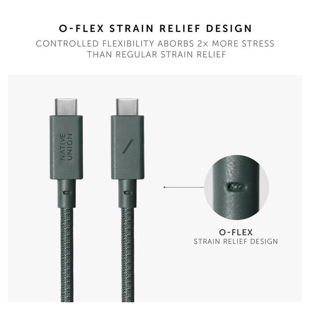 Alt view image 4 of 7 - Native Union Anchor Cable 240W 10ft Reinforced Braided USB-C to USB-C Power Delivery 3.1 Charging Cable with Weighted Knot for iPhone Duo, 18 Pro & Pro Max, MacBook Pro/Air M5 / Neo