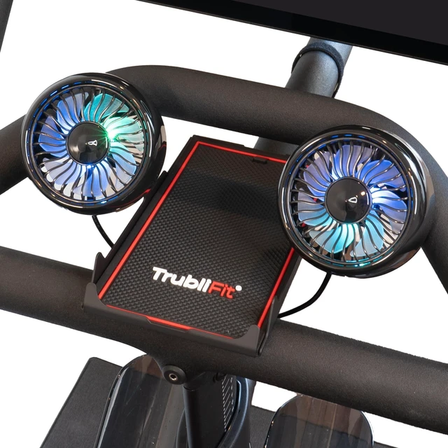 Main image of TrubliFit Dual Cooling Fans with Phone Tray for Peloton Bike, No Batteries | Accessory for Peloton Bike, Dual Airflow Fans, Built-In Phone Tray & Tablet Holder, No Batteries or Charging Required