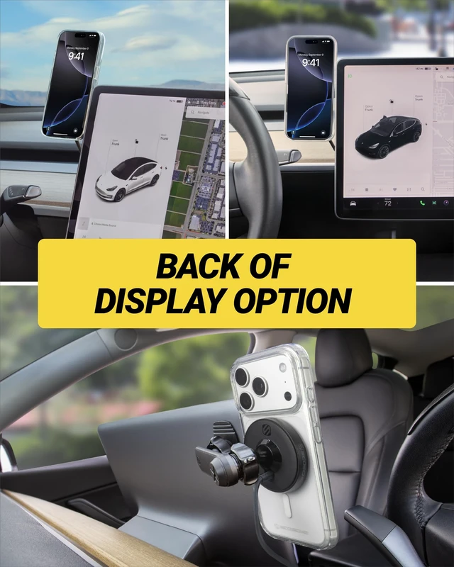 Alt view image 6 of 7 - Scosche Qi2 MagSafe Car Mount Charger 25W Fast Wireless Phone Holder with 5-in-1 Mounting Options for Vent, Dashboard, Swing Arm, Back-of-Display, Compatible with iPhone 17/16/15/14/13 & Samsung S25