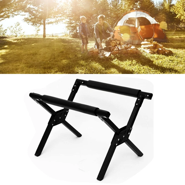 Alt view image 4 of 7 - VINGVO Camping Cooler Stand, Adjustable Strong Load Bearing Stable Folding Cooler Stand Frame Aluminum Alloy for Camping Hiking BBQ Cooking Fishing Picnic Outdoor, Light Weight Ice Box Holder (Black)
