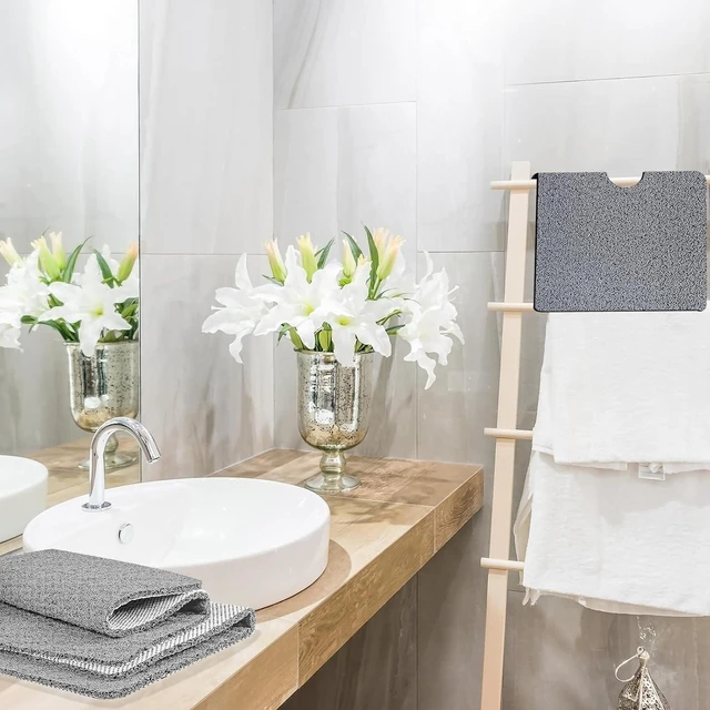 Alt view image 5 of 7 - Quick Drying PVC Loofah Bathtub Mat for Bathroom Without Suction Cups, Non Slip Soft Bath Mat with Drain