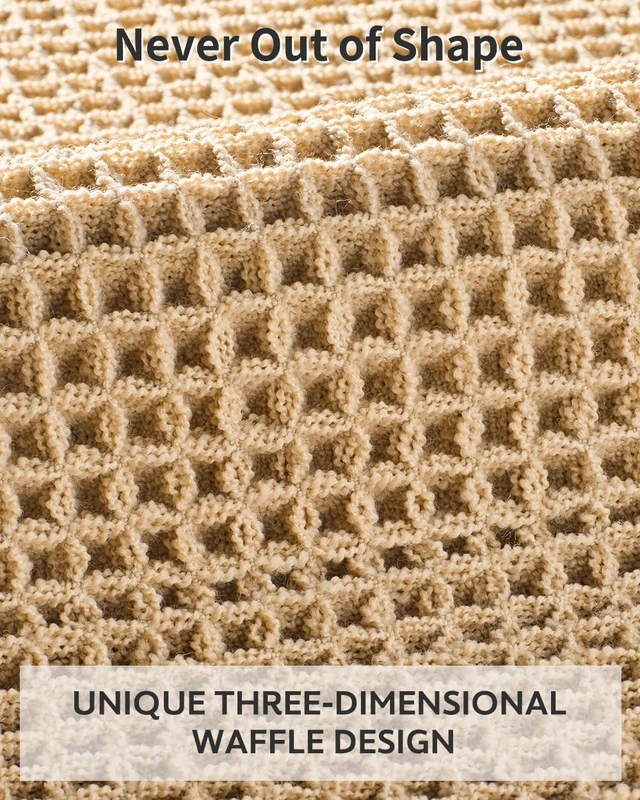 Alt view image 4 of 7 - Machine Washable Floor Mat for Tub Area, Ultra Absorbent Non-Slip Soft Bathroom Rug with Tassels, Waffle Pattern Bath Mat