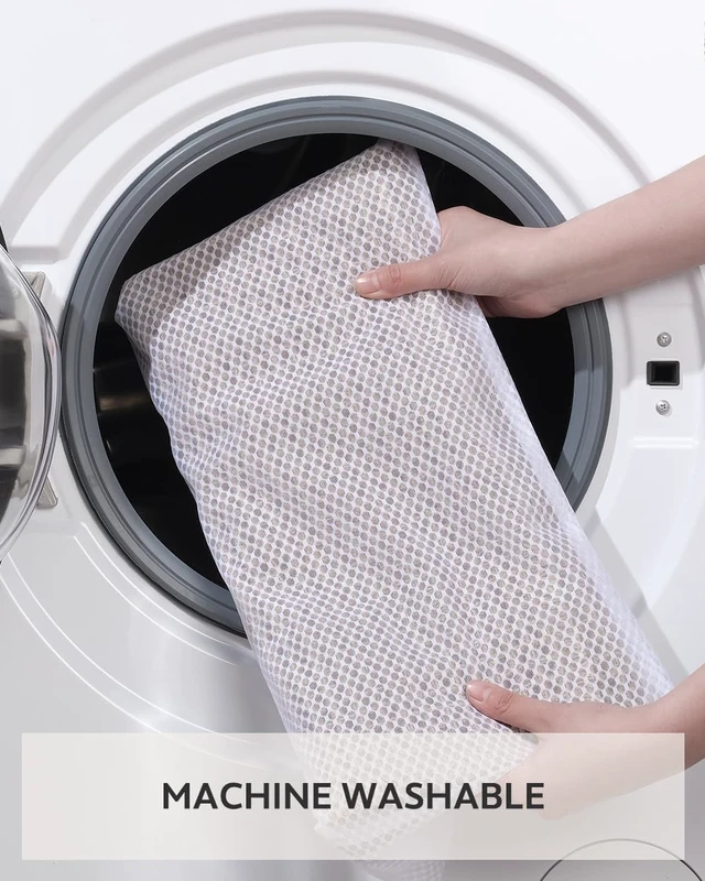 Alt view image 7 of 7 - Machine Washable Floor Mat for Tub Area, Ultra Absorbent Non-Slip Soft Bathroom Rug with Tassels, Waffle Pattern Bath Mat