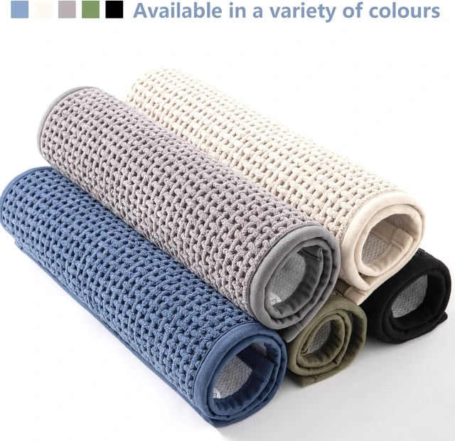 Alt view image 6 of 7 - Super Absorbent Low Pile Bath Mat for Quick Dry, Non-Slip Washable Bathroom Rug
