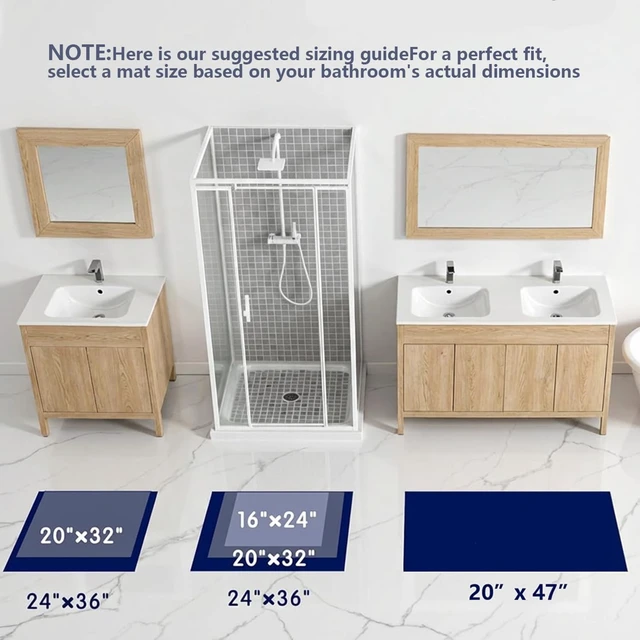 Alt view image 7 of 7 - Super Absorbent Low Pile Bath Mat for Quick Dry, Non-Slip Washable Bathroom Rug