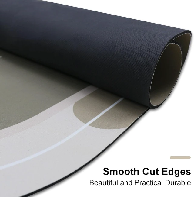 Alt view image 3 of 7 - Quick-Drying Non-Slip Rubber Bath Mat Super Absorbent Instant Dry Oval Bathroom Rug for Kitchen Sink Shower Room Bathtub