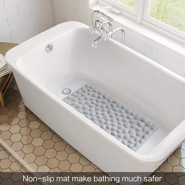 Alt view image 2 of 7 - Soft Rubber Non-Slip Bath Mat with Strong Suction Cups for Bathroom Safety