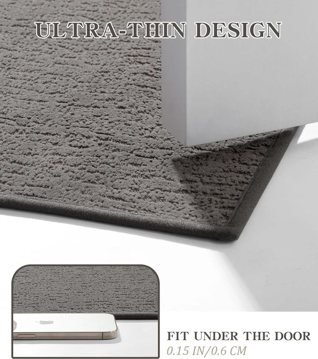 Alt view image 3 of 7 - Ultra Thin Non Slip Absorbent Quick Dry Bathroom Rug Mat for Floor