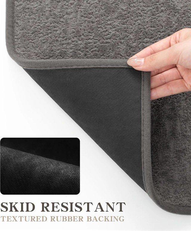 Alt view image 5 of 7 - Ultra Thin Non Slip Absorbent Quick Dry Bathroom Rug Mat for Floor