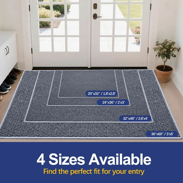 Alt view image 6 of 7 - Faux Jute Entryway Rug with Dirt Trapping Door Mat