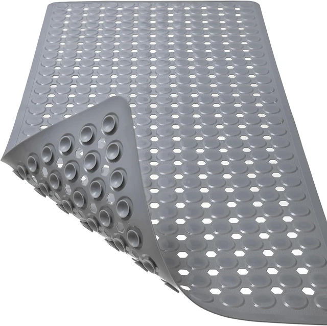 Main image of Machine Washable Bathroom Floor Liner, Non-Slip Soft Tub and Shower Bath Mat with Suction Cups & Drain Holes