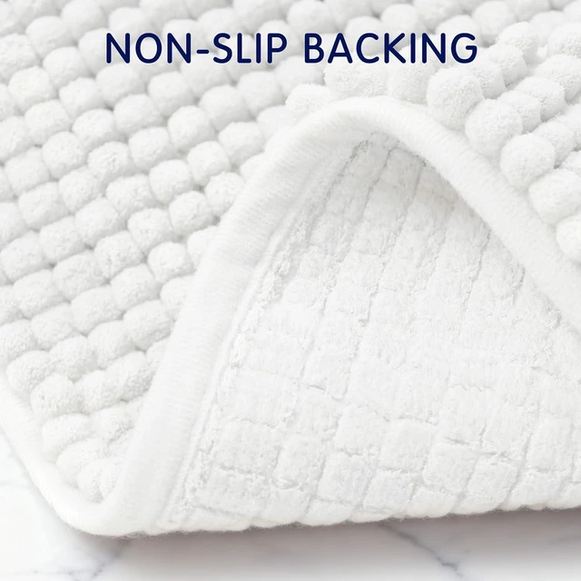 Alt view image 5 of 7 - Quick Drying Machine Washable Shower Floor Mat, Soft Plush Absorbent Bath Mat, Chenille Bathroom Rug