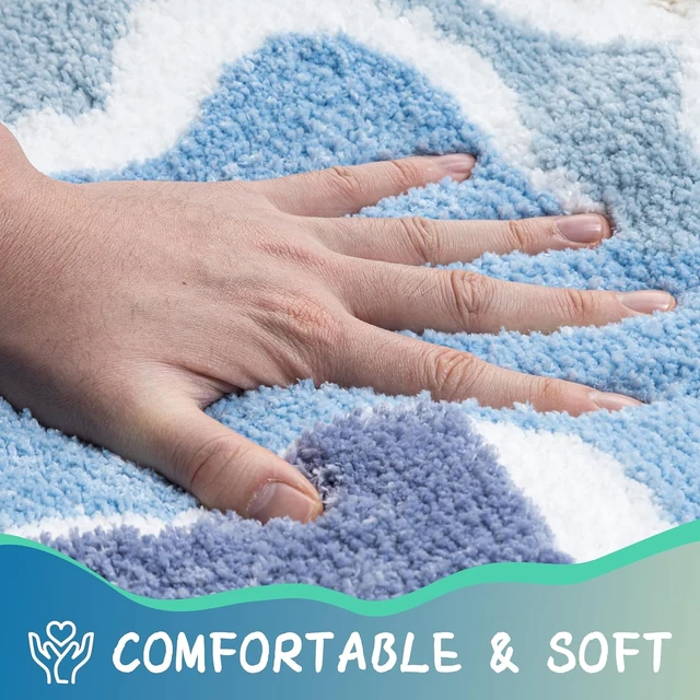 Alt view image 3 of 7 - Cute Fluffy Plush Microfiber Absorbent Bathroom Rug
