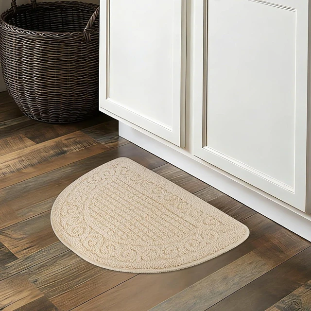 Alt view image 2 of 6 - Semi-Circular Anti-Slip Bathroom & Kitchen Floor Mat Rug