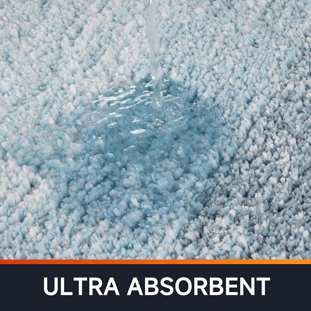 Alt view image 3 of 7 - Soft Microfiber Shaggy Bathroom Rug Non-Slip Bath Mat