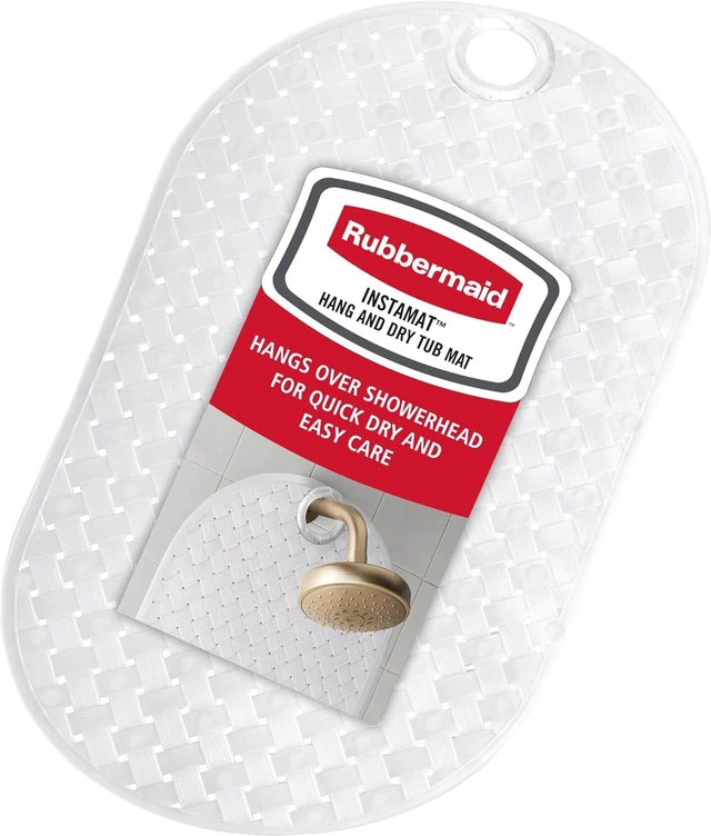 Main image of Suitable for Inside Tub or Shower, Easy to Clean, BPA-Free, Hangs on Showerhead for Quick Dry, INSTAMAT Non-Slip Bath Tub Shower Mat with Suction Cups
