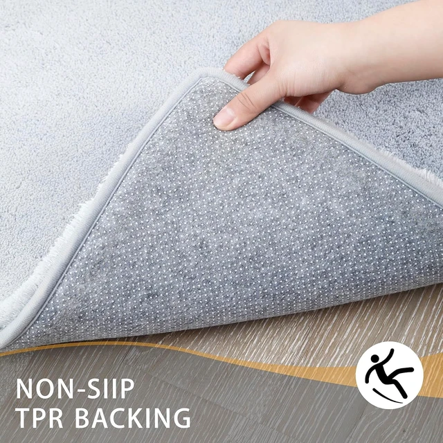 Alt view image 2 of 7 - Ultra Soft Plush Fluffy Non-Slip Quick Dry Absorbent Washable Microfiber Floor Mat for Tub, Bathroom Rug - Thick Memory Foam Bath Mat