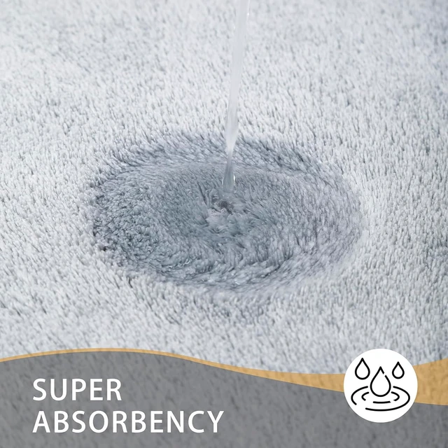 Alt view image 4 of 7 - Ultra Soft Plush Fluffy Non-Slip Quick Dry Absorbent Washable Microfiber Floor Mat for Tub, Bathroom Rug - Thick Memory Foam Bath Mat
