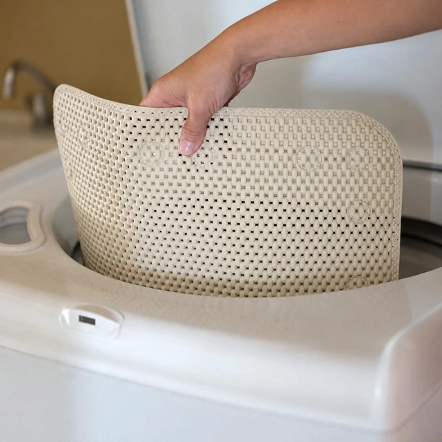 Alt view image 2 of 6 - Soft Non Slip Square Shower Stall Mat with Suction Cups