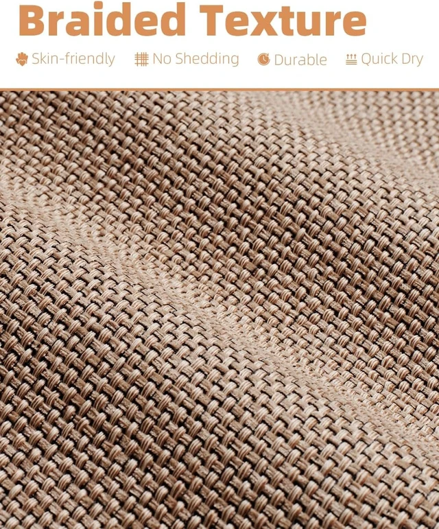 Alt view image 2 of 6 - Anti-Slip Braided Absorbent Bathroom Rug