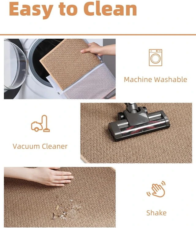 Alt view image 5 of 6 - Anti-Slip Braided Absorbent Bathroom Rug